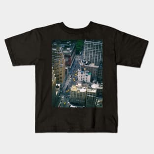 New York City traffic from Above Kids T-Shirt